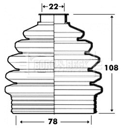 BORG & BECK Paljekumi, vetoakseli BCB6098